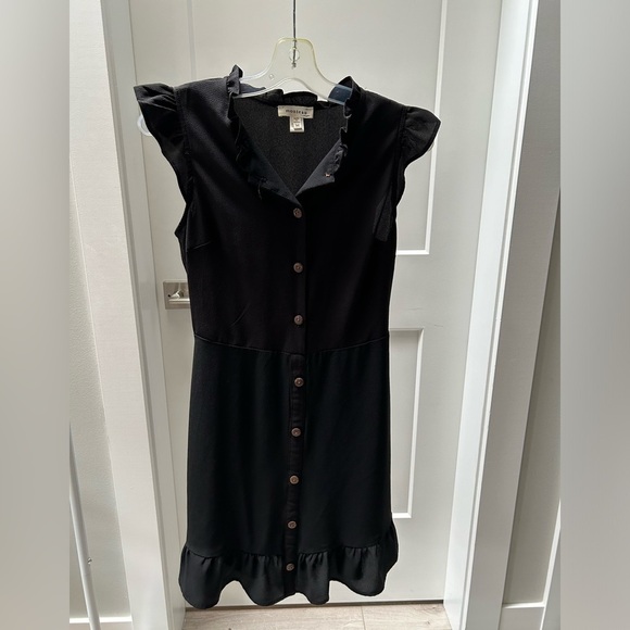 Monteau Black Button-Up Dress - Picture 1 of 5